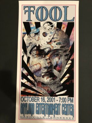 Tool: Art Poster: Gaylord Entertainment Center: October 16,  2001