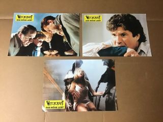 3 German Witchery Press Kit Photos 8x11 Paper Poster David Hasselhoff 1988