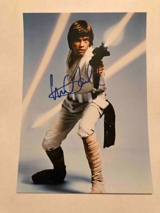 Mark Hamill Luke Skywalker Star Wars Signed Autograph 6x8 Photo