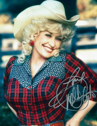 Dolly Parton Hand Signed 81/2 X 11 Color Photo /