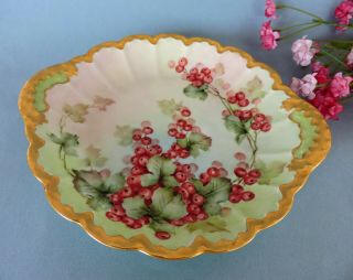 Lovely Haviland Limoges Plate Hand Painted Berries
