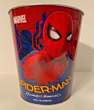 Marvel Spider - Man Homecoming Metal Embossed Movie Theater Popcorn Tin Bucket