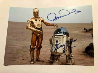 Anthony Daniels Kenny Baker R2 - D2 C - 3po Star Wars Signed Autograph 6x8 Photo