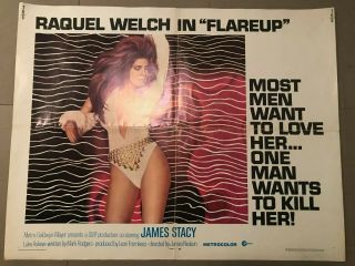 Half Sheet Poster 22x28: Flareup (1969) Raquel Welch,  James Stacy
