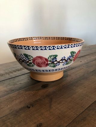 Nicholas Mosse Irish Pottery Hand - Painted - Flowers - Large 9 " Bowl
