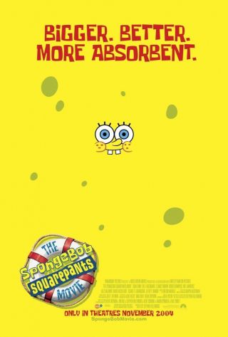 The Spongebob Squarepants Movie Double Sided 27x40 Movie Poster 2004 A