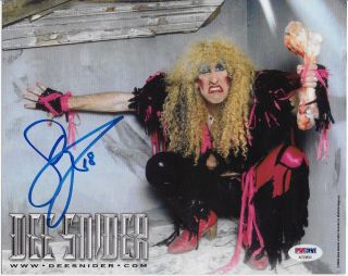 Dee Snider Twisted Sister Heavy Metal Signed Autograph 8x10 Photo Psa