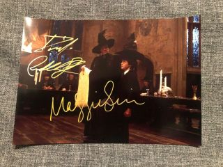 Daniel Radcliffe Maggie Smith Harry Potter Autograph Signed 6x8 Photo