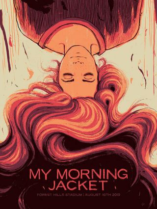 John Vogl My Morning Jacket Poster Forest Hills Ny S/n Xx/350 Red Rocks