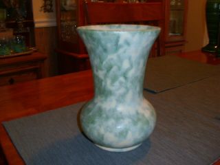 Vintage Burley Winter Pottery Light Blue/white Flared Vase