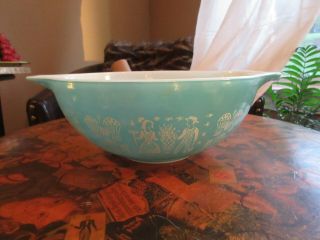 Vintage Pyrex Turquoise Amish Butterprint Cinderella Nesting Mixing Bowl