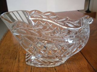 Marquis By Waterford 10 " Clear Crystal Footed Sleigh Bowl -