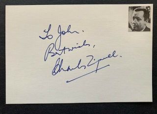 Signed In 1965 - Charles " Bud " Tingwell - Dracula / Christopher Lee / Hammer
