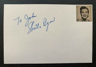 Sheila Ryan Vintage Signed - Laurel And Hardy - The Mad Doctor - Gene Autry