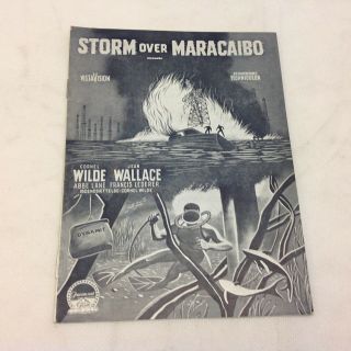 Maracaibo Cornel Wilde Jean Wallace Abbe Lane Vintage 1958 Danish Movie Program