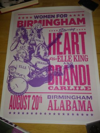 Heart,  Brandi Carlile,  Elle King - Women For Birmingham 2019 Poster 154/200
