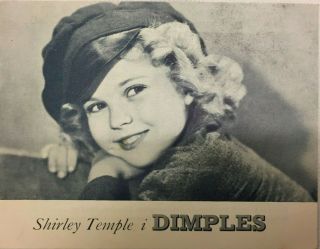 Dimples Shirley Temple Frank Morgan Robert Kent 1936 Vtg Danish Movie Program