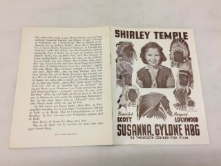 Susannah Of The Mounties Shirley Temple Randolph Scott 1939 Danish Movie Program 2