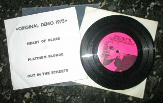 Blondie Rare 1975 Demos 7 " 45 Bl - 1 Out In The Strees Debbie Harry Ex,
