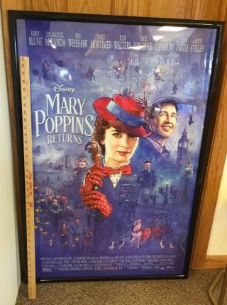Disney Mary Poppins Returns Movie Poster 40x27 Frame Not
