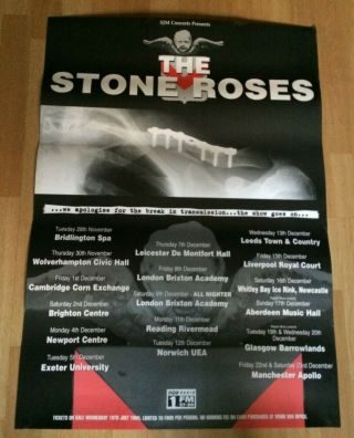Stone Roses UK Large Tour Poster 1995 2