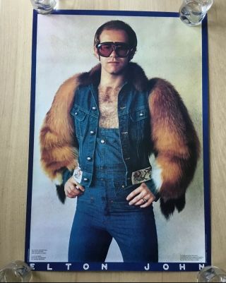Vintage 1974 Elton John Pose Commercial Poster Music One Stop
