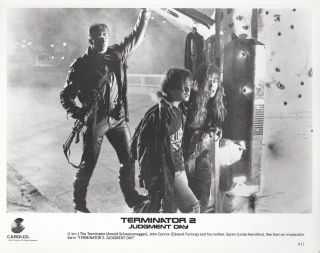 Terminator 2 Judgment Day 5 Studio Glossies - Arnold,  Linda Hamilton,  Edw.  Furlong
