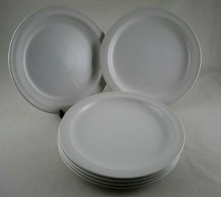 Set Of Six Midwinter Stonehenge White Rimmed Dinner Plates - 10 1/2 " - England