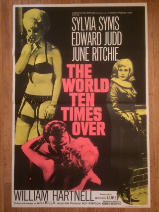 The World Ten Times Over 1963 British Film Poster William Hartnell