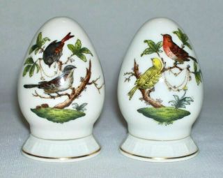Herend (rothschild Bird) Porcelain 2.  25 " Salt & Pepper Shakers (250) Hungary