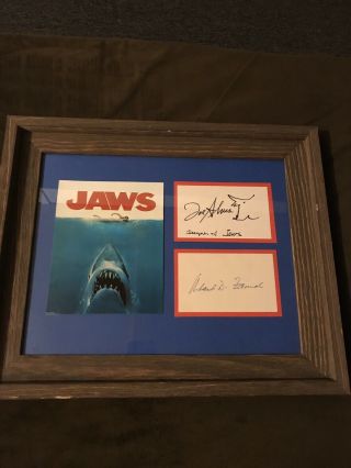 Jaws 1975 Signed Collage - Zanuck & Alves,  11x14
