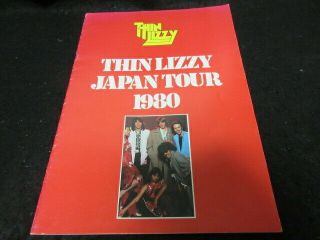 Thin Lizzy 1980 Japan Tour Book Concert Program Phil Lynott Snowy White Gorham