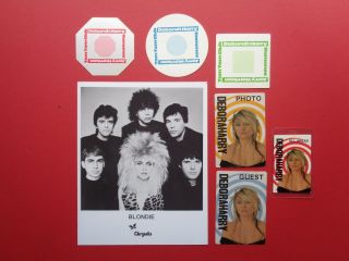 Blondie,  Debbie Harry,  Promo Photo,  6 Backstage Passes,  Various Tours,  Originals