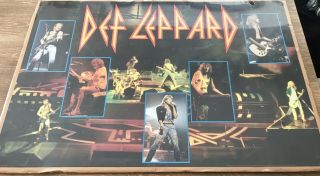 80s Vintage Def Leppard Poster Concert Rock Music Rock Band