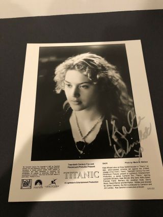Kate Winslet Signed Titanic 8x10 Photo Autograph No