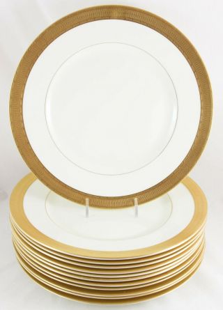 Set (s) 6 Bread Plates Royal Worcester Bone China Durham Raised Gold Encrusted