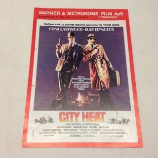 City Heat Clint Eastwood Burt Reynolds Alexander 1984 Danish Movie Press Release