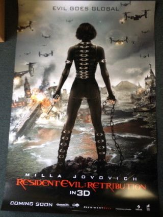 Resident Evil Retribution Movie Poster International Milla Jovovich,  Do