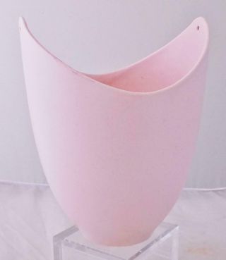 Rare Mid Century Modern Hyalyn Pottery Hanging Planter Pink Herb Cohen