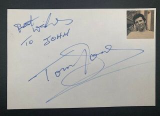 It Is Unusual - Tom Jones Signed In 1965 At Age 25 Vintage Autograph