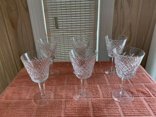 Set Of 6 Waterford Crystal Alana Claret Wine Glass - 5 7/8” Tall