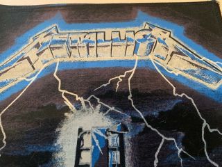 1990s Metallica Ride The Lightning Electric Chair Back Patch Made In UK 6
