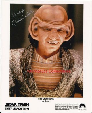 Star Trek: Deep Space 9 Max Grodenchik / Rom Signed Autograph 8x10 Color Photo
