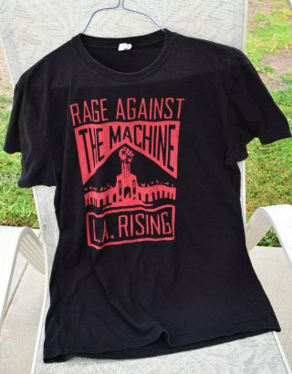 Rage Against The Machine 2011 Black Red La Rising Coliseum Concert T - Shirt Large