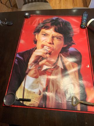 1978 Vintage Mick Jagger Poster Big O England