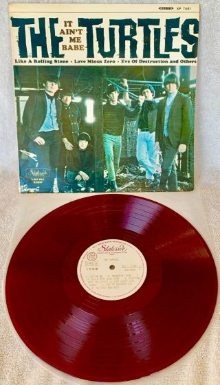 The Turtles " S/t " Ultra - Rare Original1966 Japanese Red Wax Wlp Test Pressing