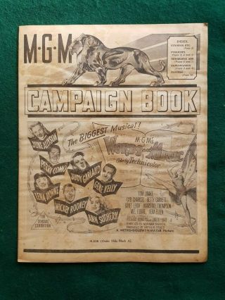 Mgm Movie Campaign Book Words And Music June Allyson,  Gene Kelly,  Pery Como