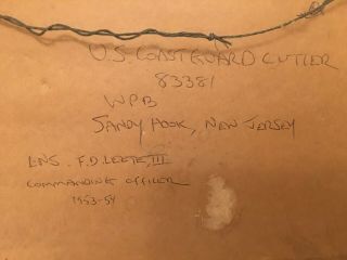 COAST GUARD Cutter 83381 Candid Photo 1954 Sandy Hook,  NJ 2