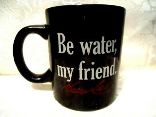 Rare Bruce Lee Coffee Cup Mug Martial Arts Be Water My Friend Vandor