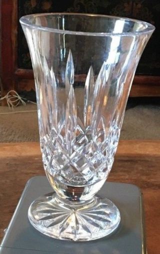 Waterford Crystal Lismore Footed Vase 8.  5 "